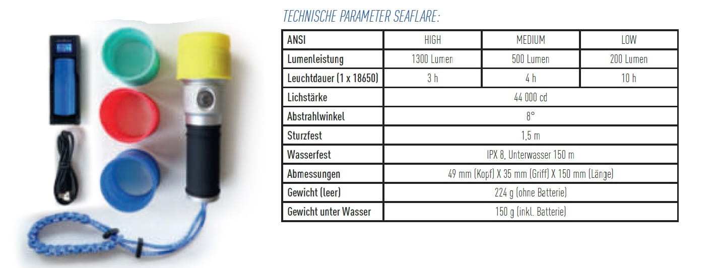 Aqualung-SeaFlare-1300-Lumen-Tauchlampe-3 Aqualung SeaFlare 1300 Lumen Tauchlampe